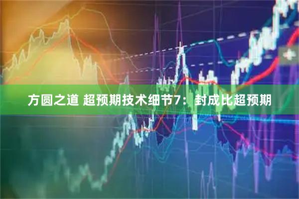 方圆之道 超预期技术细节7：封成比超预期